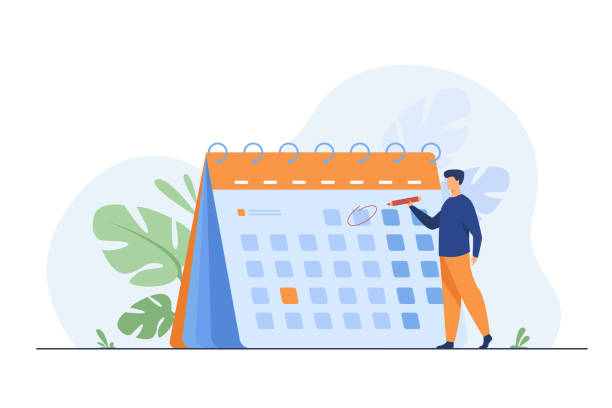 Team member planning a department calendar