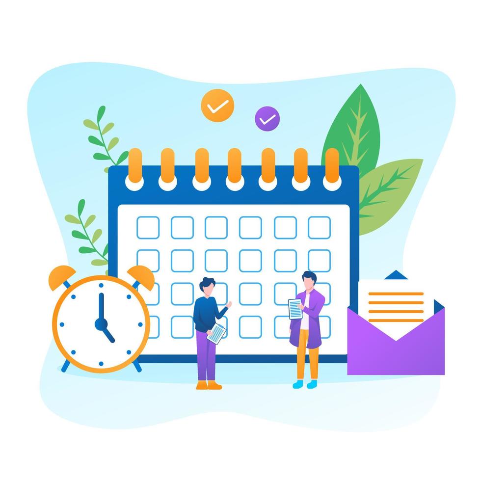 Shift trade request calendar illustration